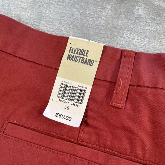 Dockers Shorts Mens 58 Red Ultimate Khaki Flat Front Supreme Flex 9" Inseam - Picture 15 of 16